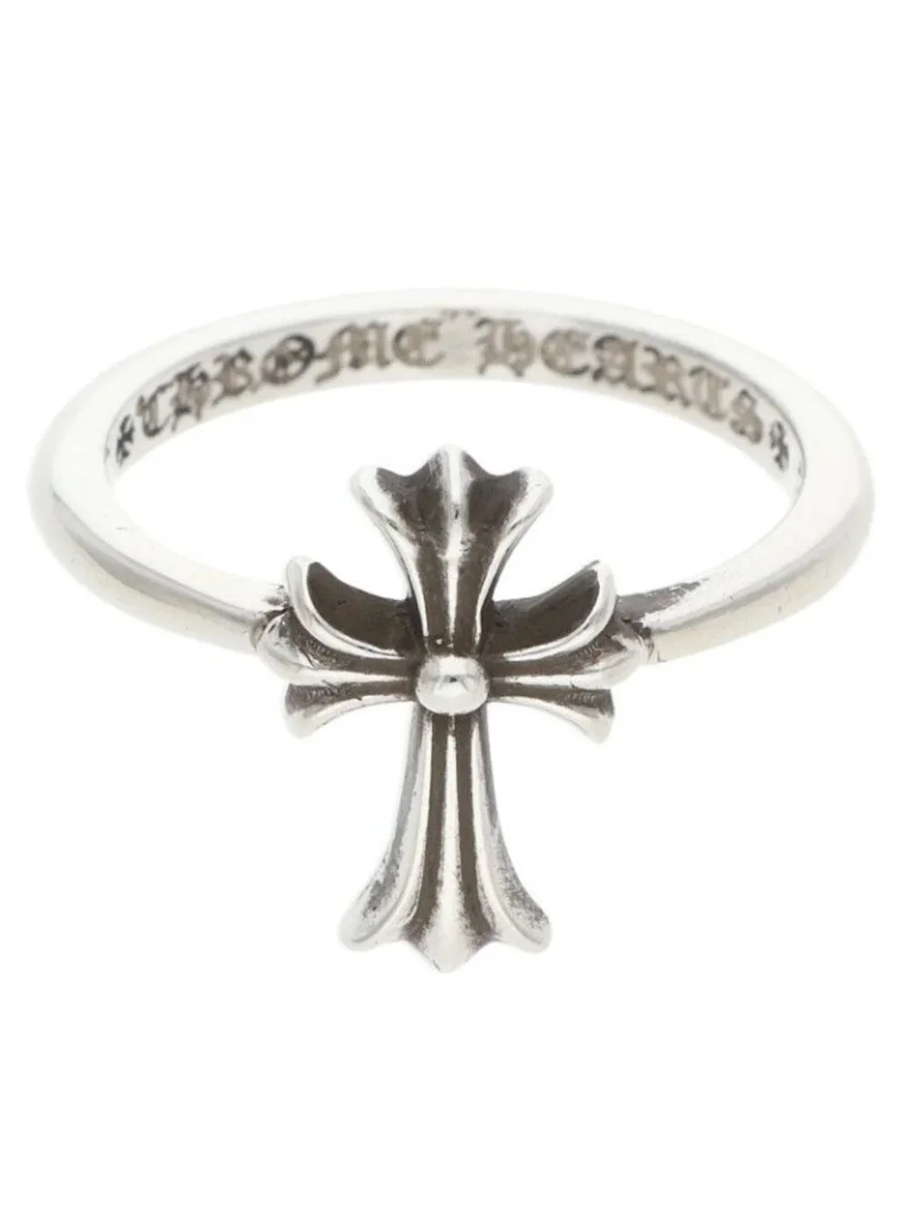 Chrome Hearts Bubblgm CH Bubblegum CH Cross Silver Ring